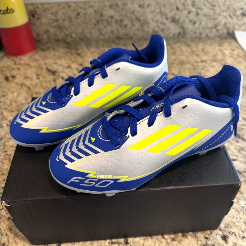 Adidas Kids Sneakers - Blue and Neon Yellow